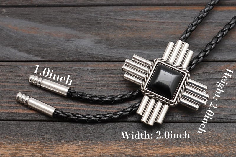 Wentur Stone Bolo Ties for Men Western - Vintage Cowboy Bolo Tie for Women Western Costume Accessories - Image 3